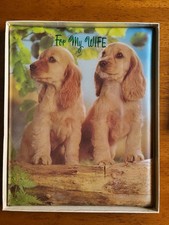 Vintage Padded Birthday Greeting Card Fabric Satin For My Wife.