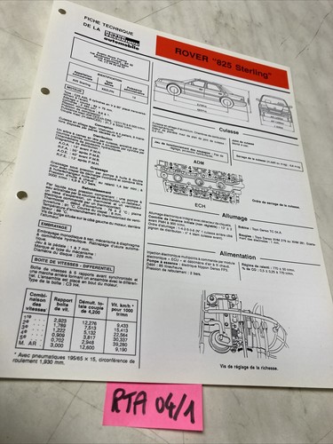 Automobile technical sheet - automobile,