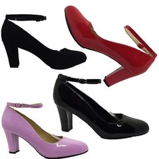 NEW WOMEN LADIES BLOCK HEEL
