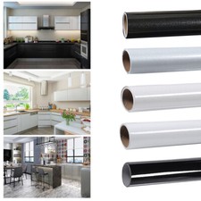 10M Self Adhesive Vinyl Film Wrap Sticky Back Kitchen Cupboard Door Covers Decor