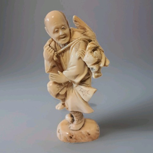 Japanese carved okimono - japanese,