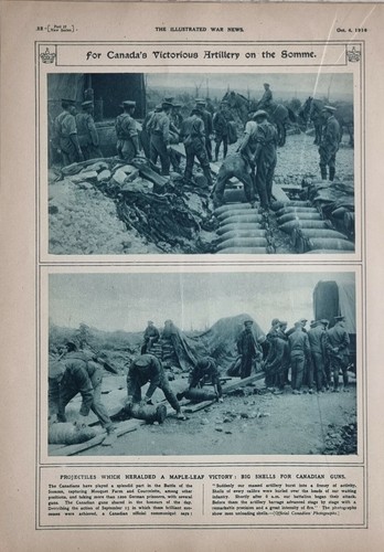 1916 wwi ww1 print - print, canada's