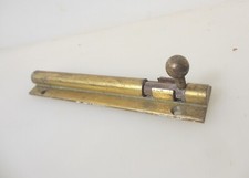Antique Brass Door Lock Sliding Bolt Old Toilet Victorian Vintage W.T&S TONK 6"