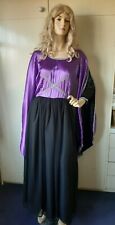 Ladies Tudor Medieval Gothic Fancy Dress Costume Purple & Black M UK 12-14 Used
