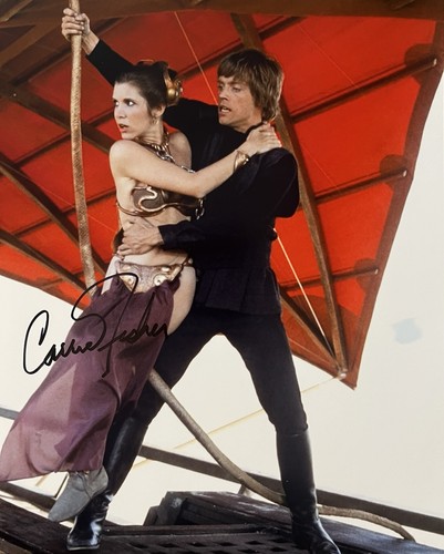 Carrie fisher signed photo - carrie,