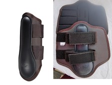 GALLOP Sateen Finish Brushing Boots , BROWN,  PONY   COB  or  FULL