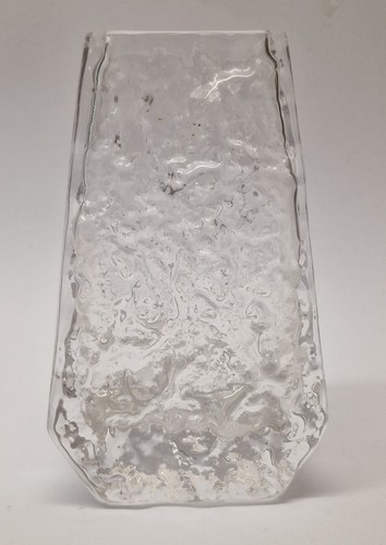 Whitefriars coffin vase clear - whitefriars,