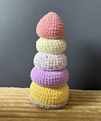 Handmade crochet stacking ring - handmade,