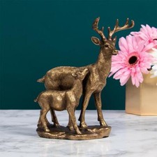 Bronzed Deer and Fawn Ornament
