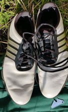 Adidas Traxion  Golf Shoes White / Black Uk 10 Clima Proof Adi wear With Bag 