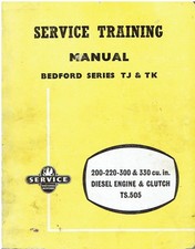 BEDFORD TJ TK TRUCK 200 220 300 330ci DIESEL ENGINE 1962 FACTORY REPAIR MANUAL