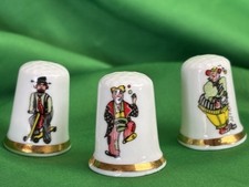 3 Clown Thimble Finsbury Fine Bone China