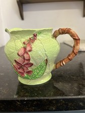 Vintage CARLTON WARE Creamer FOXGLOVE Pattern Handle Small