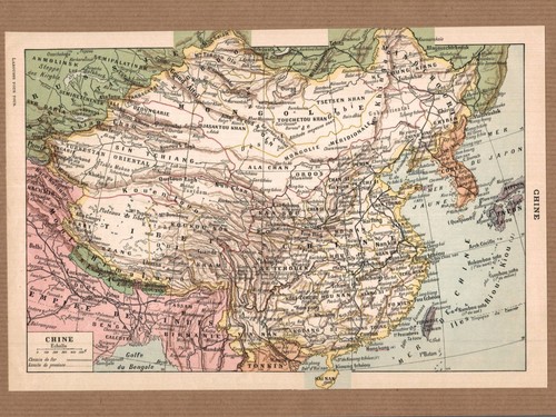 Antique china lithograph - antique, circa