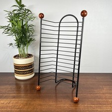 Black Metal DVD Rack Holds 15