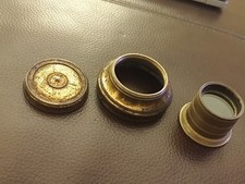 Antique brass part camera - antique, of