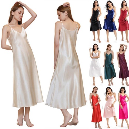 Ladies satin nightdress - satin,
