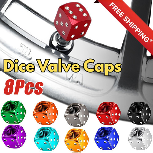 Aluminum dice tire valve - aluminum,