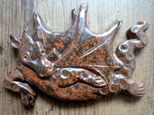 Ceramic Red & Black Dragon