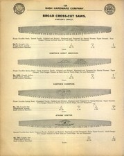 1915 PAPER AD Disston Lancet Broad cross cut two man saw champion Atkins Hand