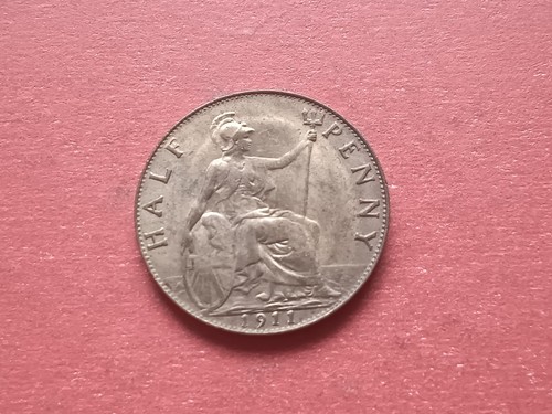 1911 half penny george coin - george, v