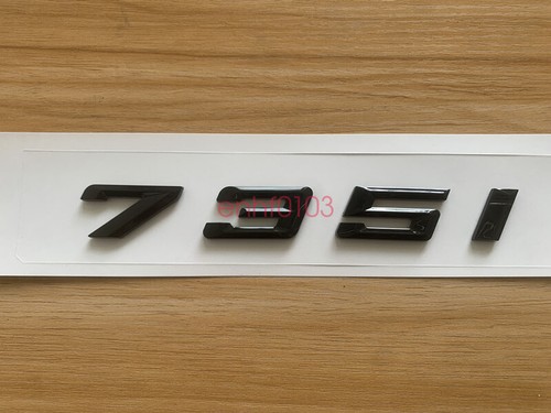 Gloss black abs letters - black,