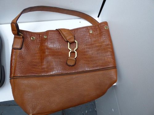 Ladies top shop brown - top, handbag