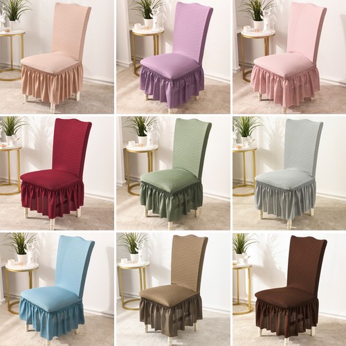 Pleated skirt chair seat cover - chair,