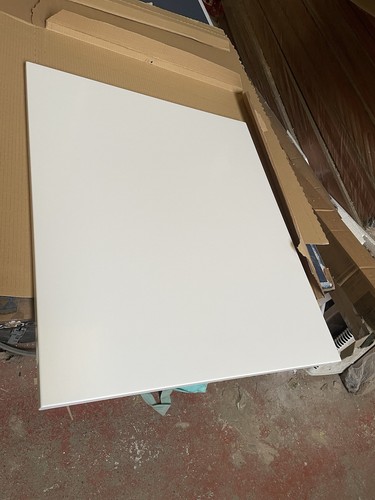 500mm white gloss slab kitchen - white,