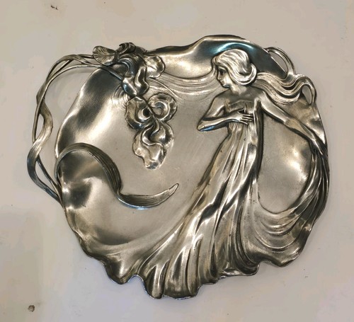 Art nouveau unmarked maiden - nouveau,