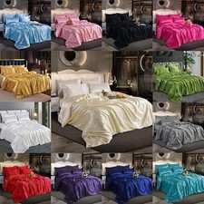 6Pcs SATIN BEDDING SET Silk