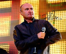 10x8 Photo Personally Autographed by Phil Collins + COA