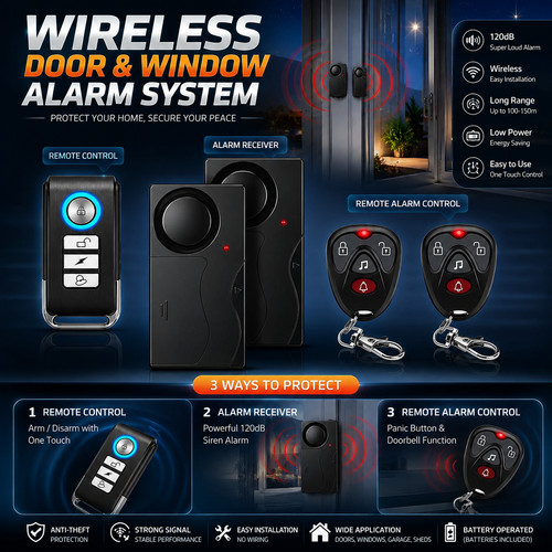 Wireless anti theft burglar - wireless, anti-theft