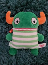 Schmidt Worry Monster Soft Toy Plush Cuddly Green White Orange