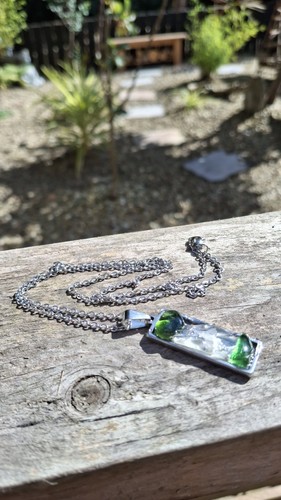 Irish sea glass necklace - sea,