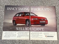 Collectable Vintage 1992 Magazine Advert Picture Vauxhall Astra GSi Ad  90's