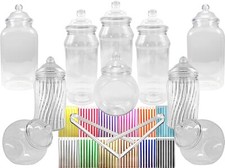 Assorted plastic sweet jars - plastic,