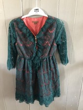 ILOVEGORGEOUS (Wild and Gorgeous) Teal & Pink Lace Party Dress Age 8/9 Yr