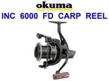 OKUMA INC 6000-FD CARP REEL LONG CASTING BIG PIT SPOD MARKER FEEDER ROD FISHING