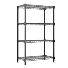4 Tier Storage Rack Steel Shelving Unit Adjustable Heavy Duty Adjustable Shelves