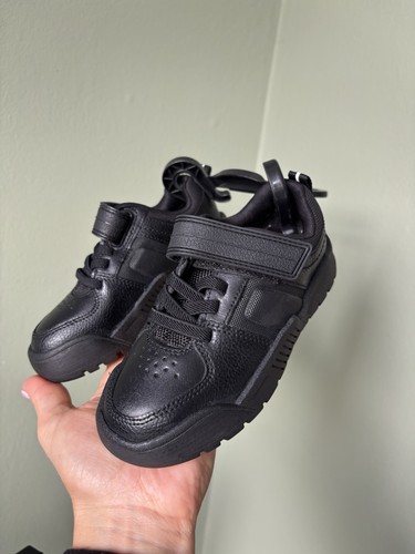 Boys black leather - m&s,