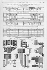 Metropolitan Railway Radial Rolling Stock Antique Print 1886