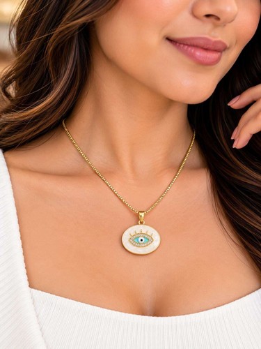 18k gold plated - evil, eye