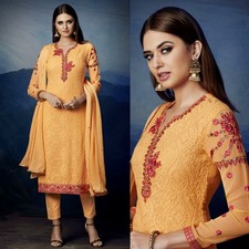 YELLOW GRGT w AARI WORK INDIAN