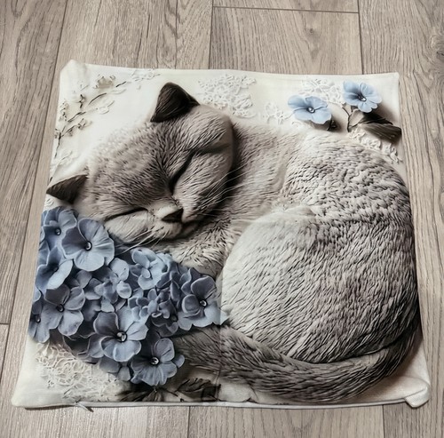 Cute sleeping cat cushion - sleeping,