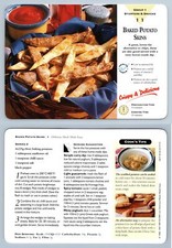 Baked Potato Skins #11 Starters - Delicious Meals Made Easy 1996-7 Recipe Card