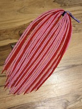15 Pink, Red and coral Hand made merino wool double ended dreads locks 