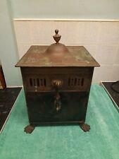 Arts And Crafts Copper Coal Or Log Box, antique copper coal scuttle,  copper box