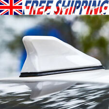 White Car SUV Big Shark Fin Signal Antenna FM/AM Radio Roof Aerial Universal ABS