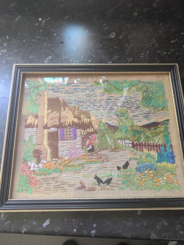 Vintage needlepoint art - vintage,
